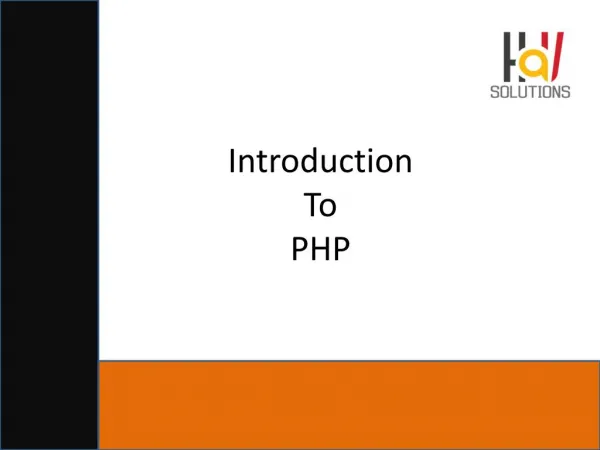 Introduction of PHP