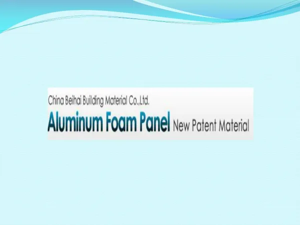 Aluminum Foam Sound Proofing