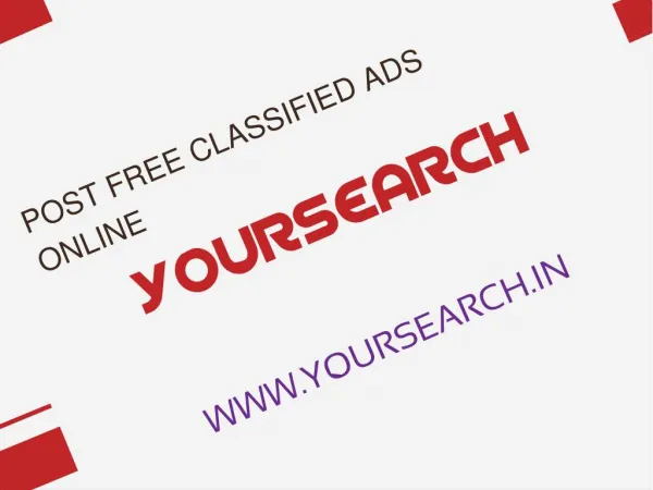 Post Free Classified Ads Online- YourSearch