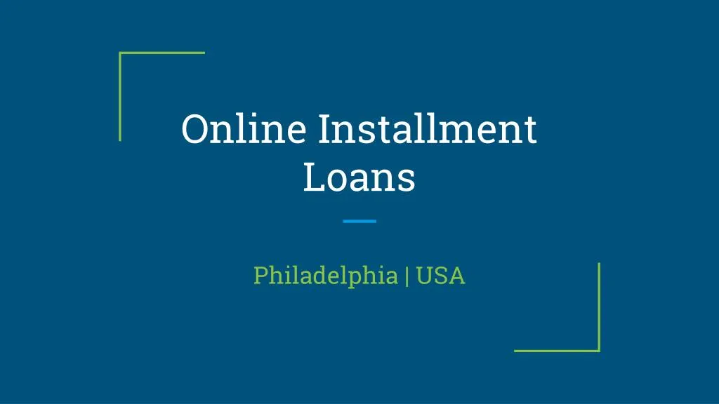 online installment loans