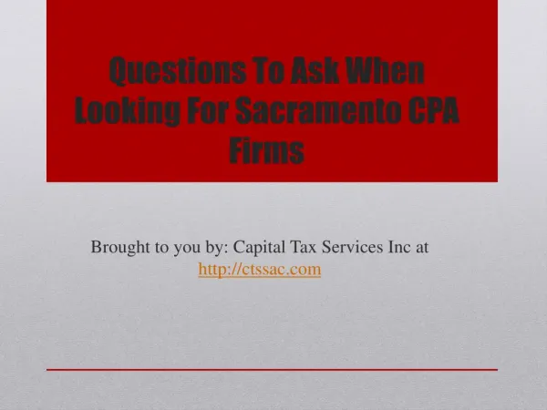 Questions to ask when looking for sacramento cpa firms