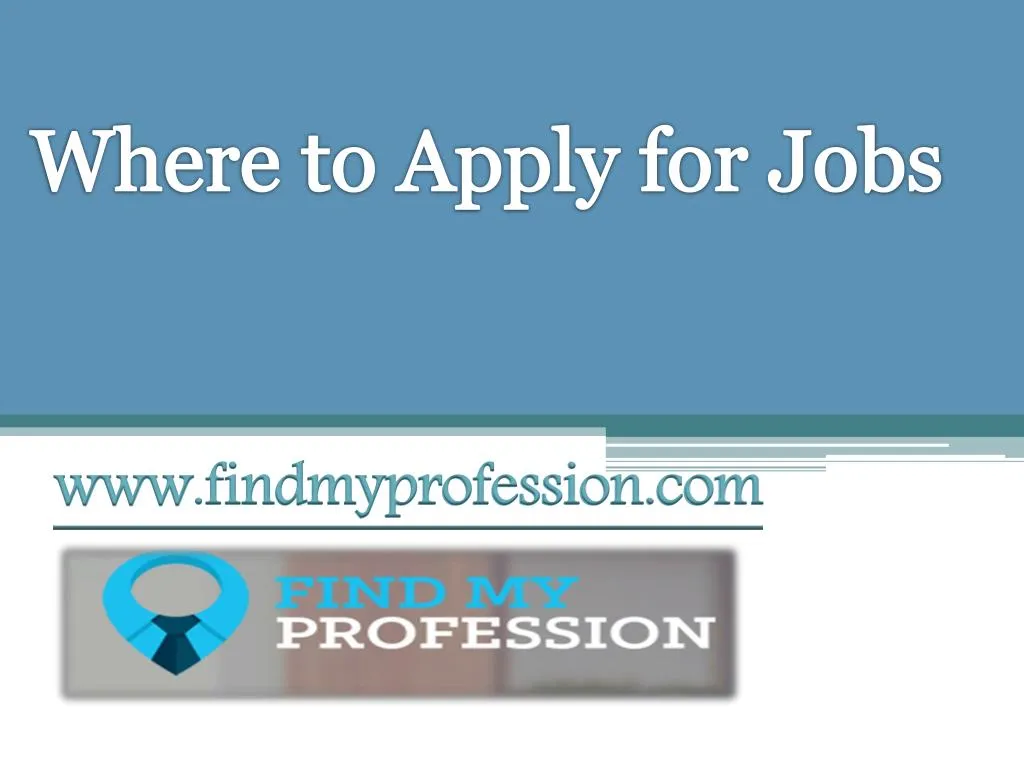 where to apply for jobs