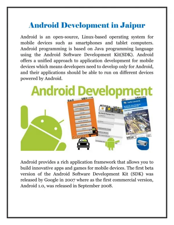 android development in jaipur