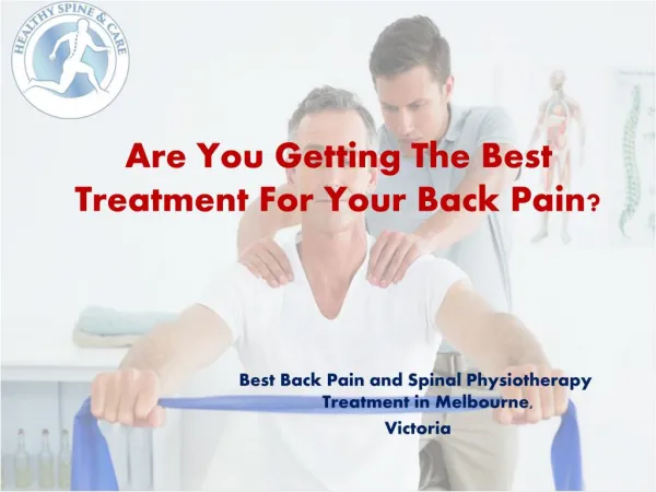 Best Exercise Therapy in Melbourne -Healthy Spine And Care