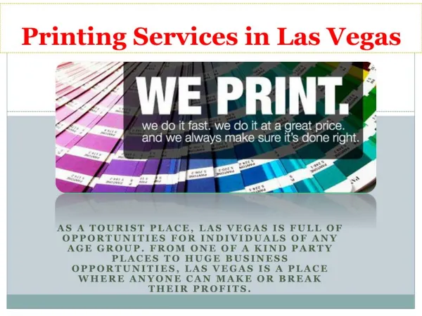 Las Vegas Professional Printing Services