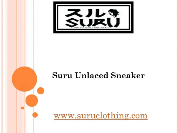 suru unlaced sneaker