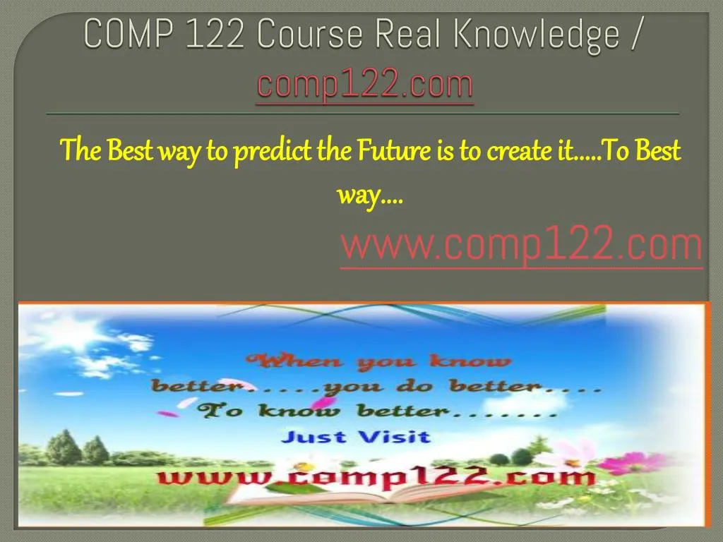 comp 122 course real knowledge comp122 com
