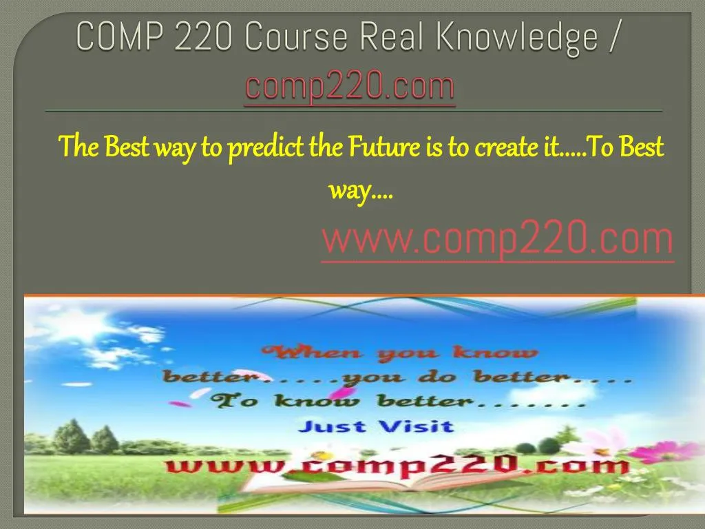 comp 220 course real knowledge comp220 com