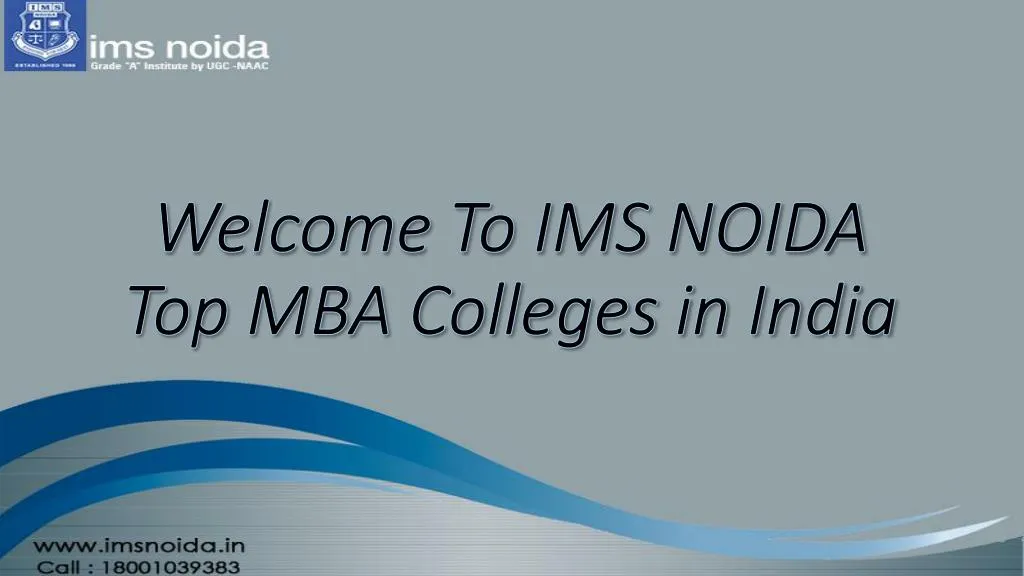 welcome to ims noida top mba colleges in india