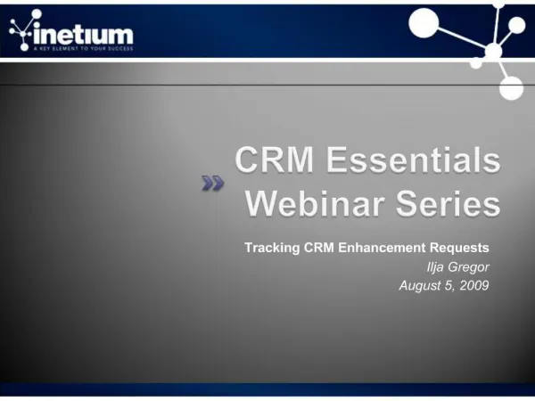 CRM Essentials Webinar Series