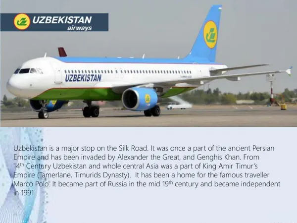 Fly with FlyUzbek, book your air tickets to Uzbekistan from Fly Uzbek airways.