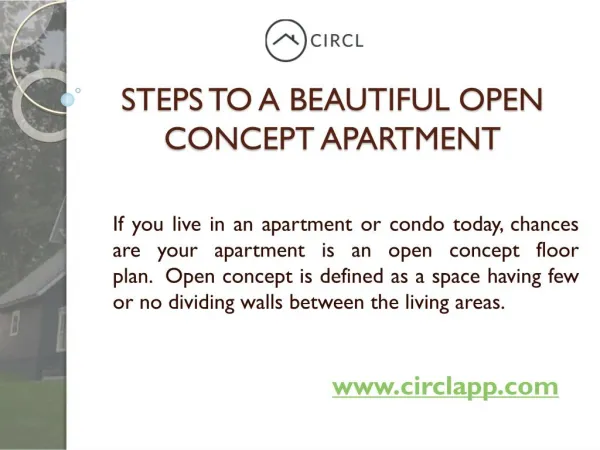 Four Steps To a Beautiful OPEN Concept Apartment | CIRCL