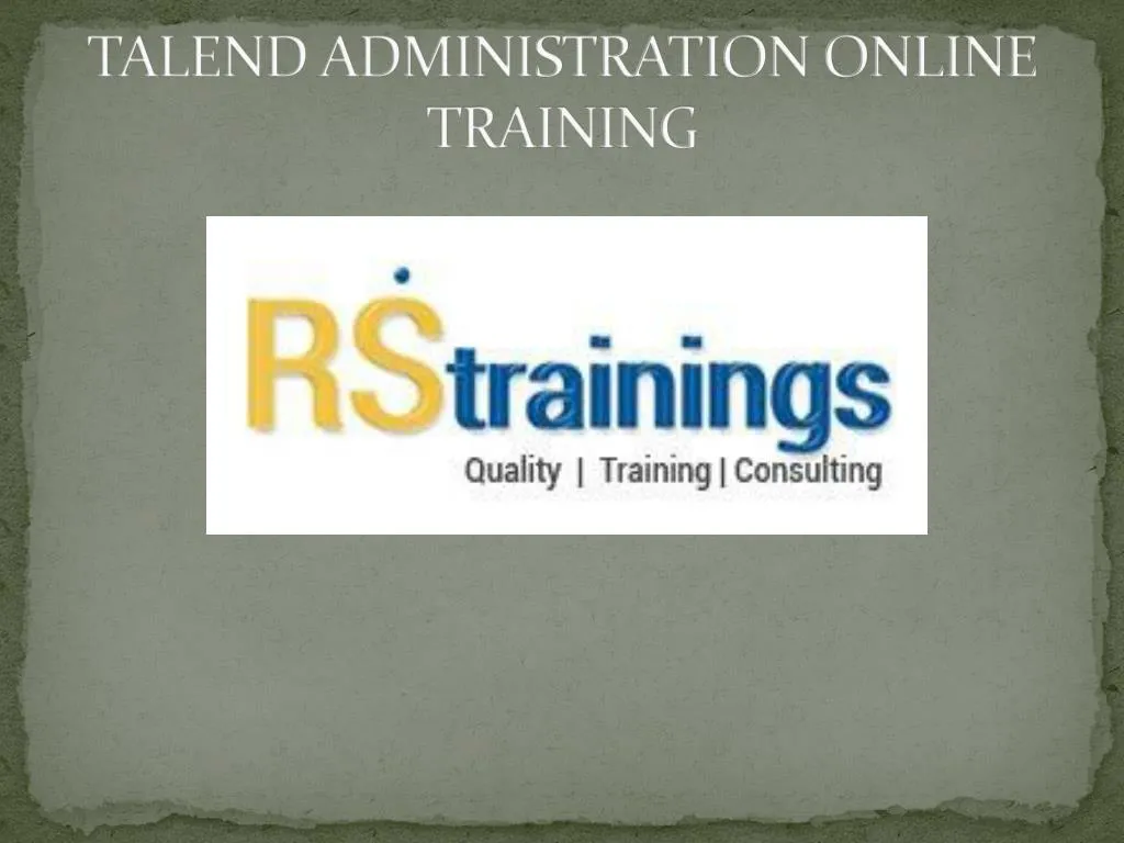 talend administration online training