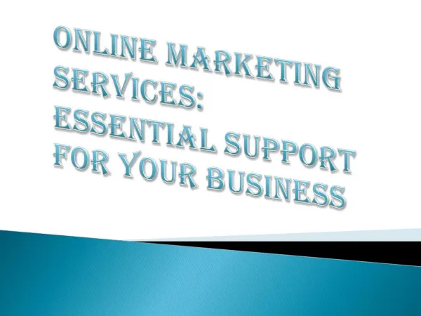 Benefits of Online Marketing Services in Business