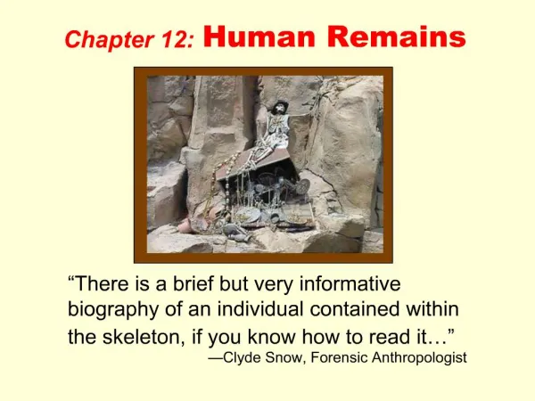 Chapter 12: Human Remains