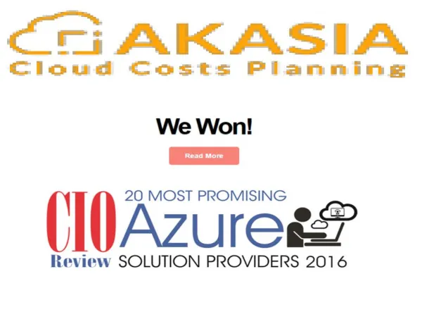 Akasia cloud cost planing