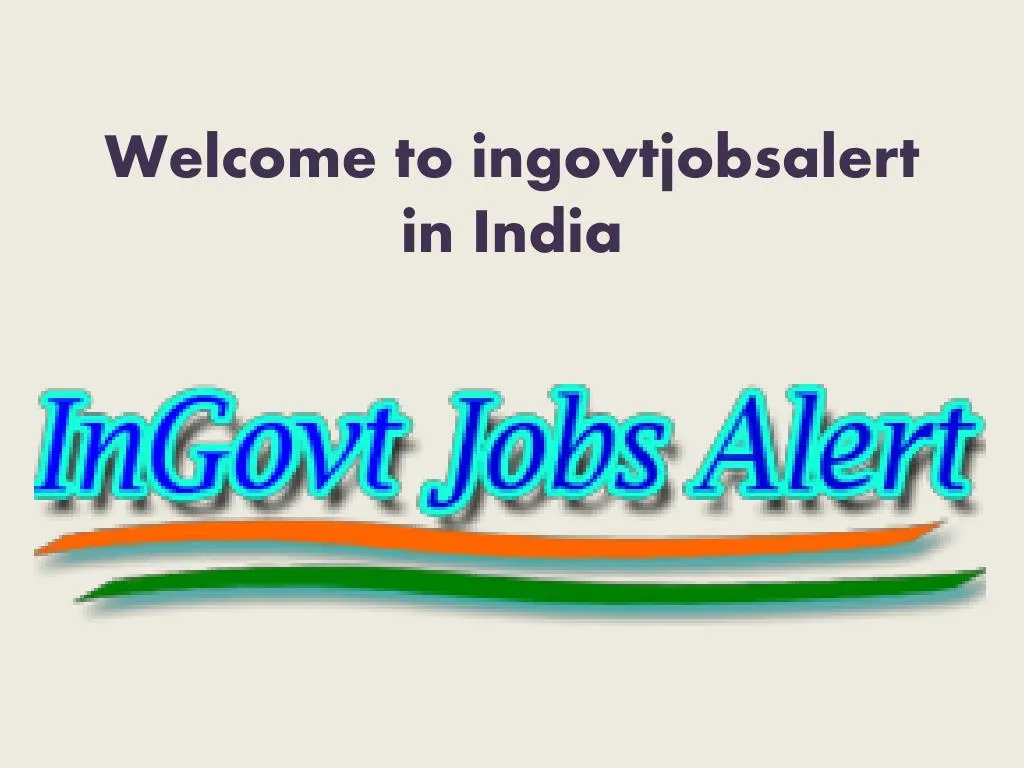 welcome to ingovtjobsalert in india