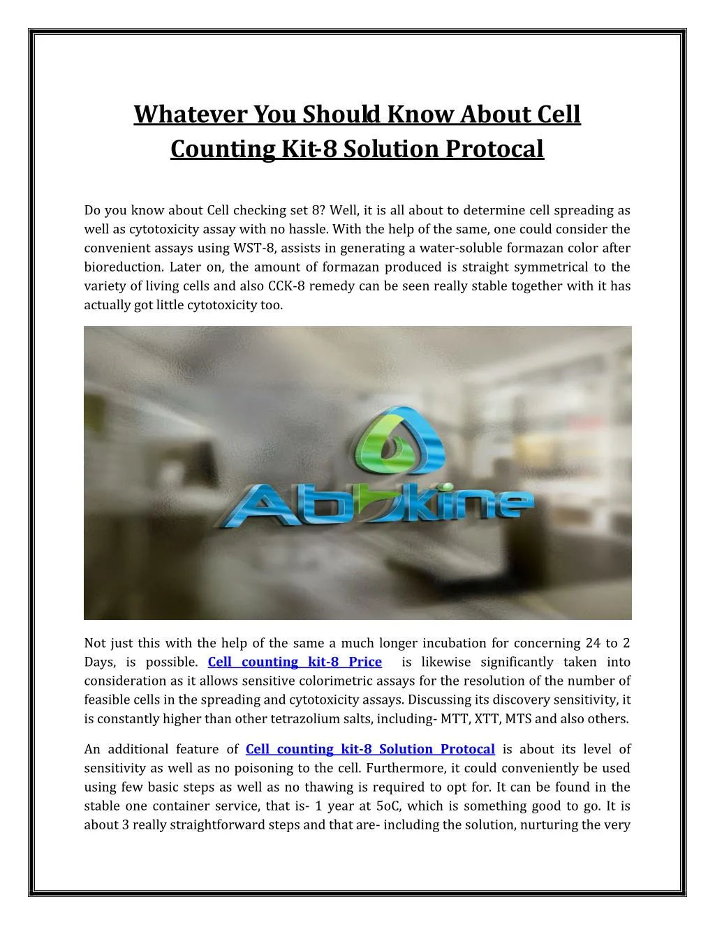 whatever you should know about cell counting