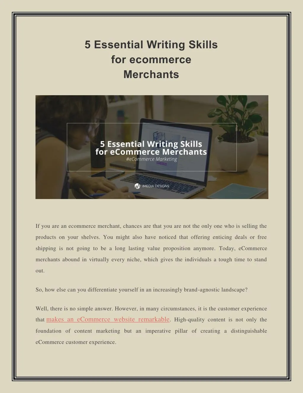 5 essential writing skills for ecommerce merchants