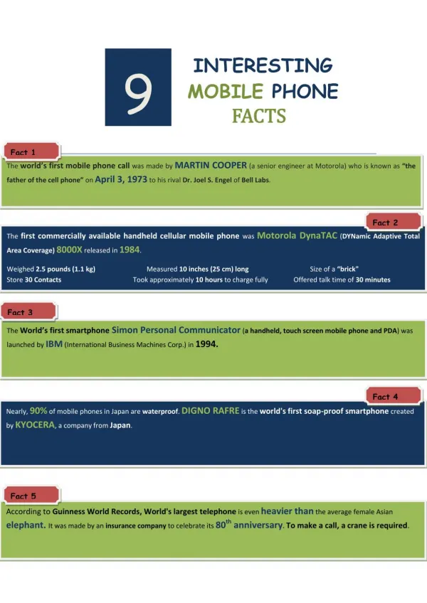 9 Interesting Mobile Phone Facts