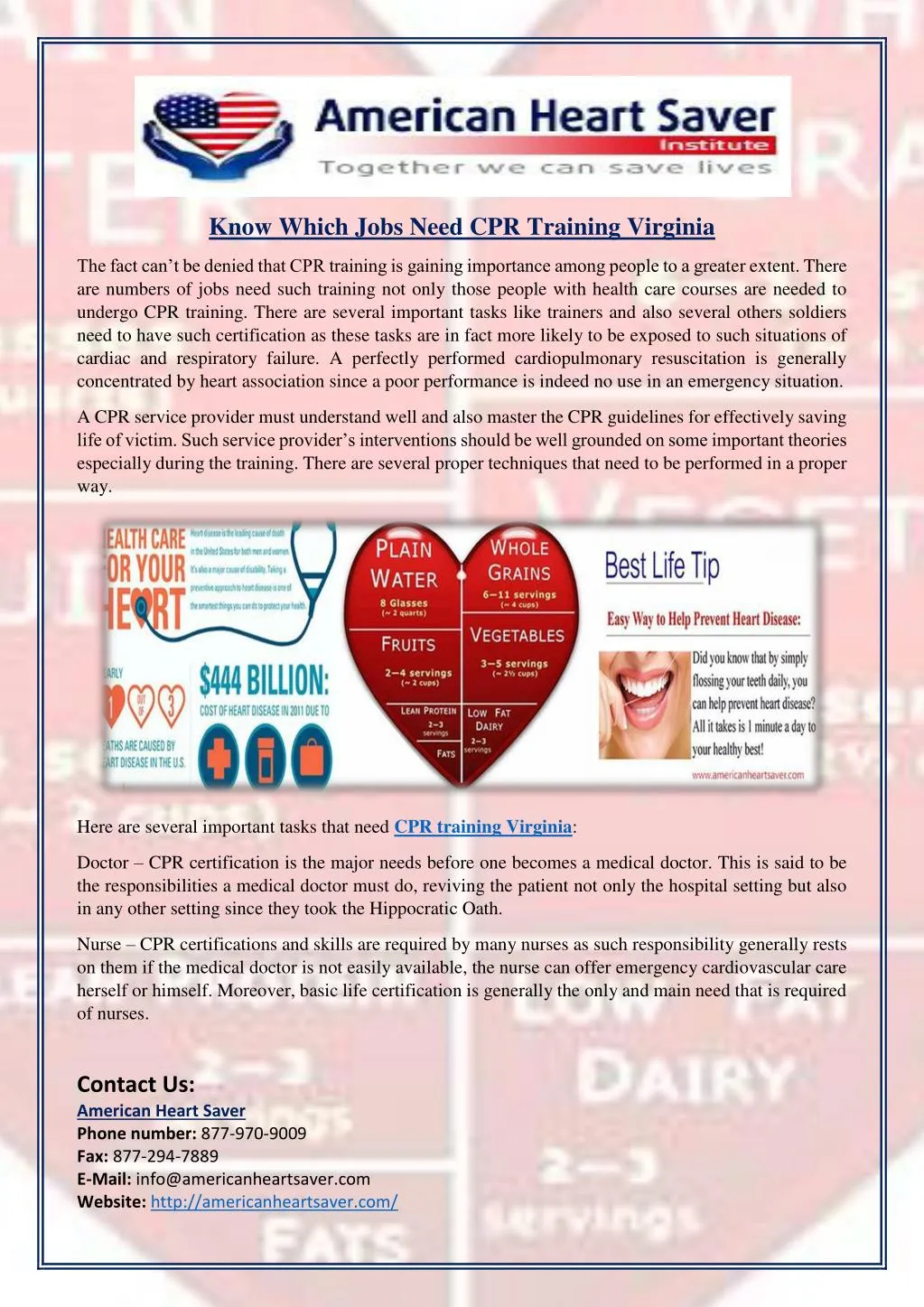 know which jobs need cpr training virginia