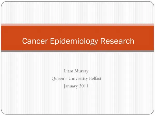 Cancer Epidemiology Research