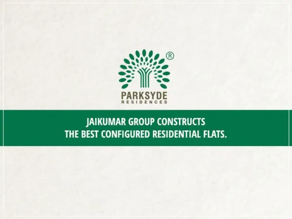 Best Configured Residential Flats.