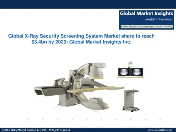 X-Ray Security Screening System Market share of over 17.5% occupied by commercial sector in 2015