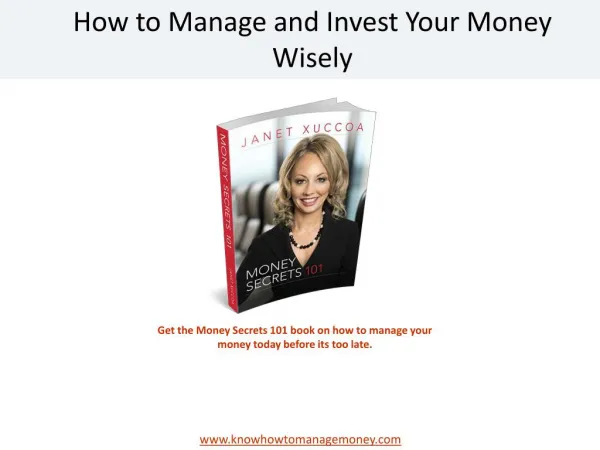 Manage your Money with This Book: Money Secrets 101