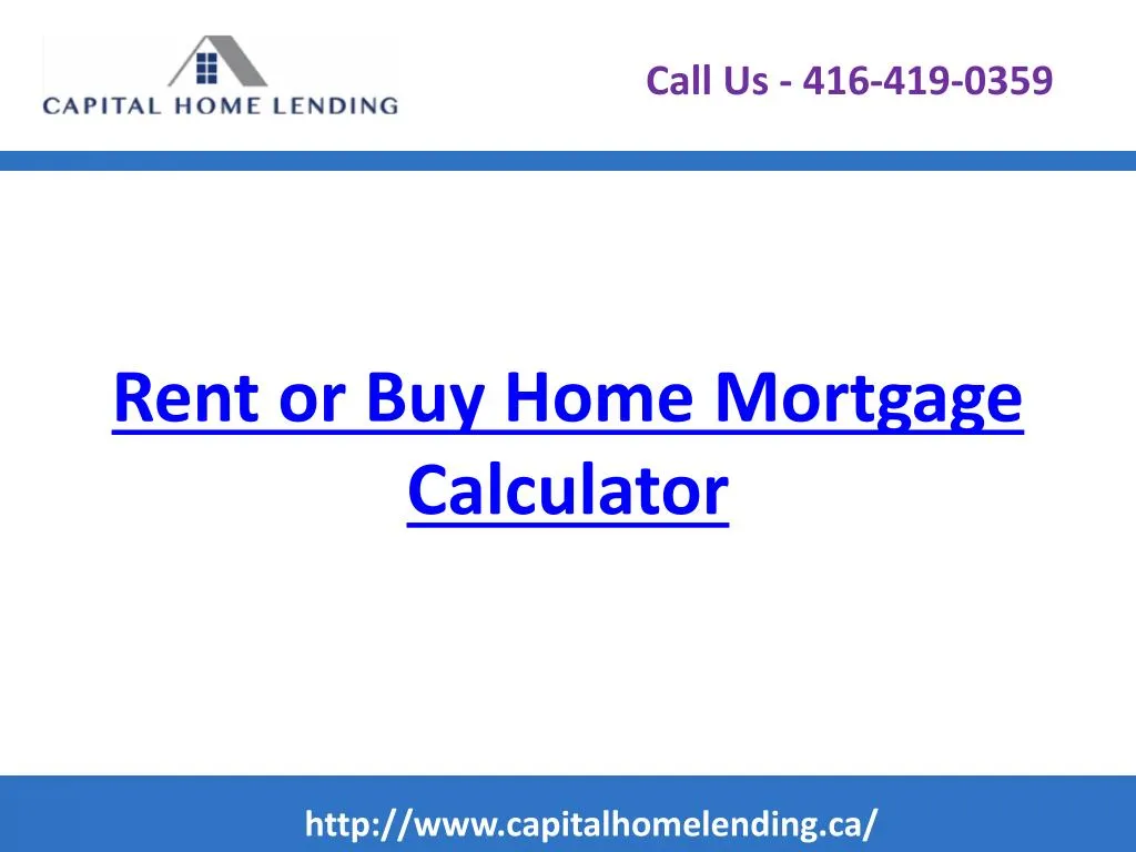 rent or buy home mortgage calculator