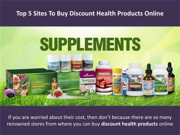 Top 5 sites to buy discount health products online