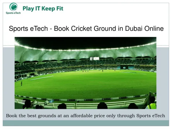 Sports eTech - Book Cricket Ground in Dubai Online