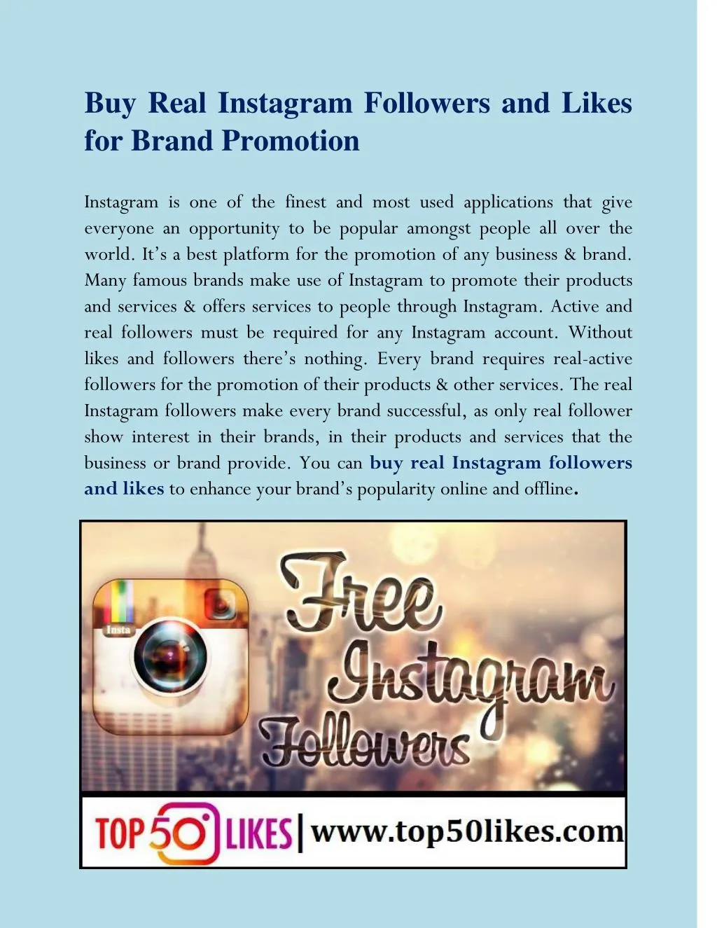 buy real instagram followers and likes for brand