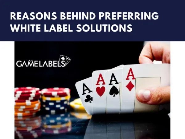 Reasons behind preferring White Label Solutions
