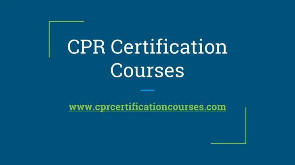 Online First Aid Recertification