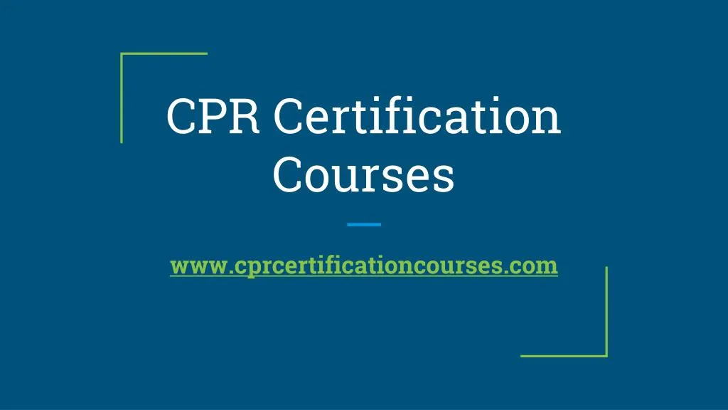 cpr certification courses