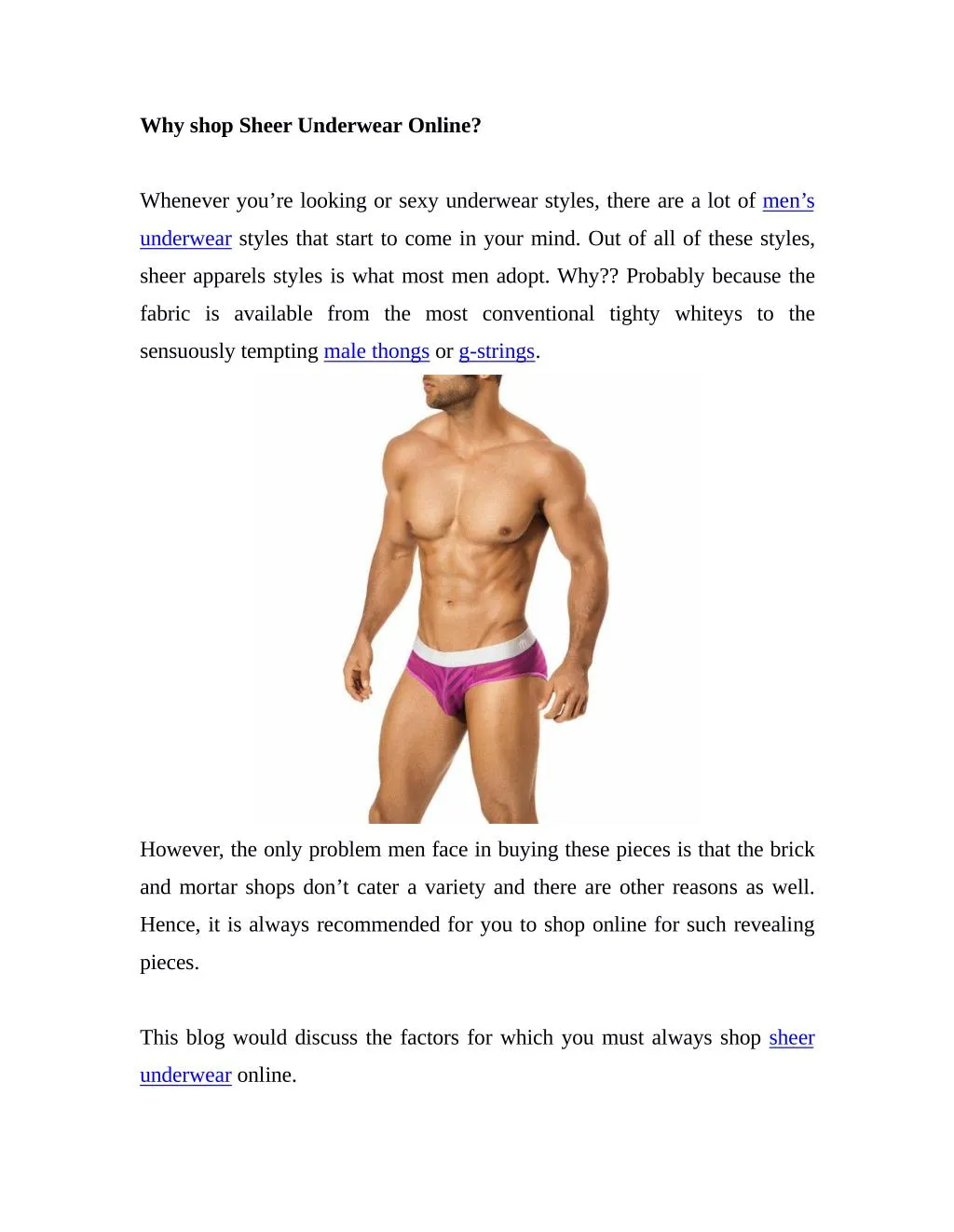 why shop sheer underwear online