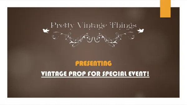Vintage Porp Hire for Themed Parties