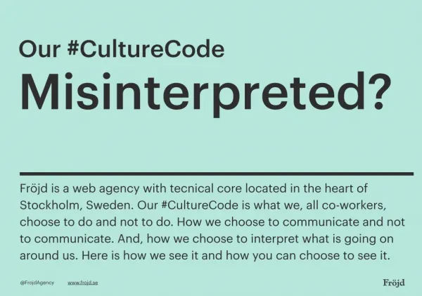 #CultureCode by @FrojdAgency
