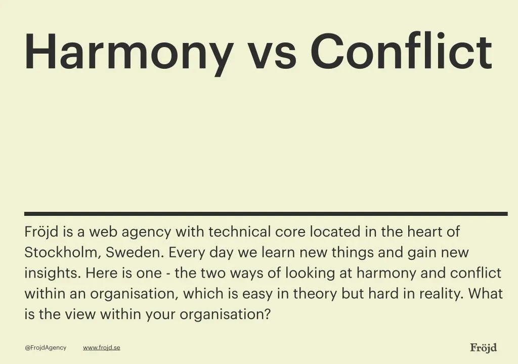 harmony vs con f lict