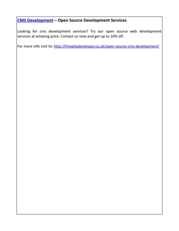 cms development open source development services