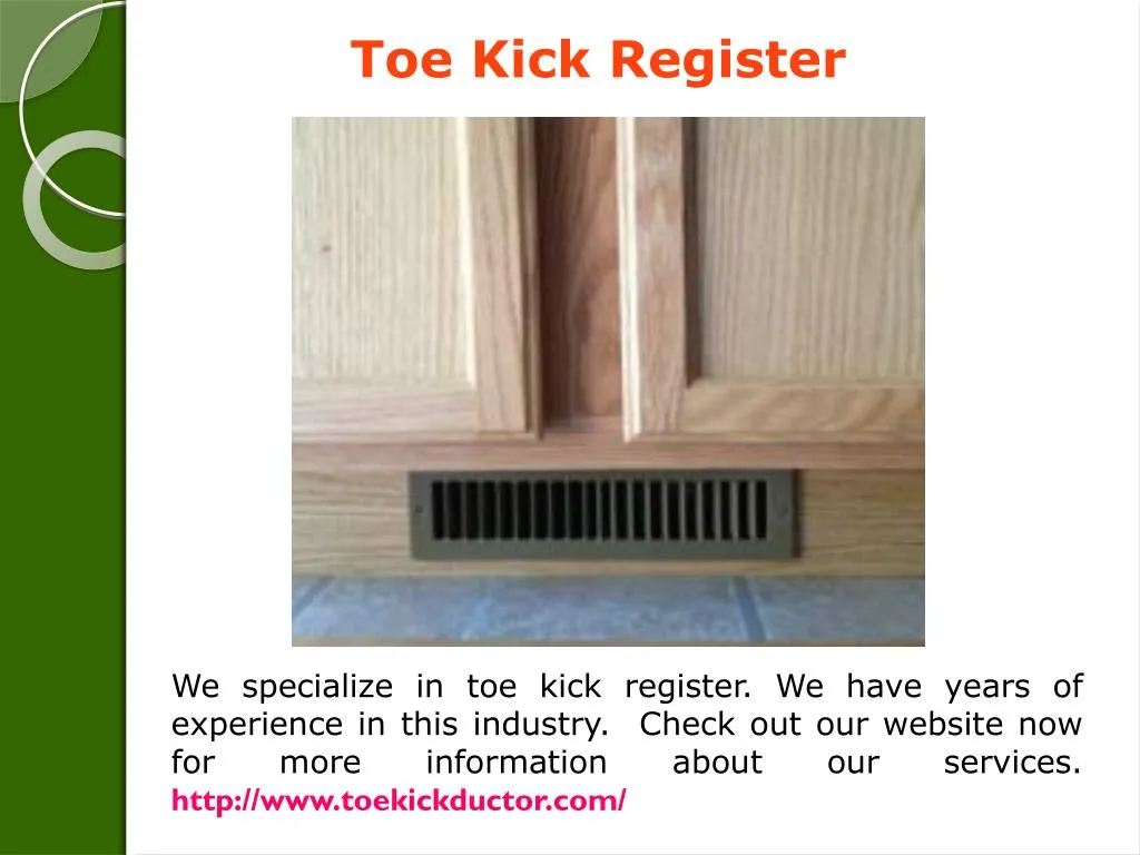 toe kick register