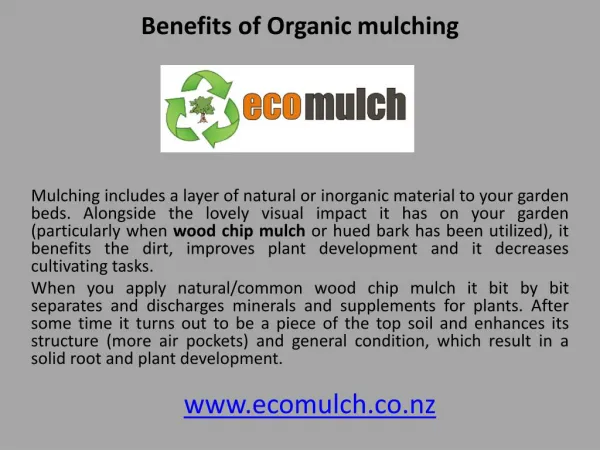 Benefits of Organic mulching