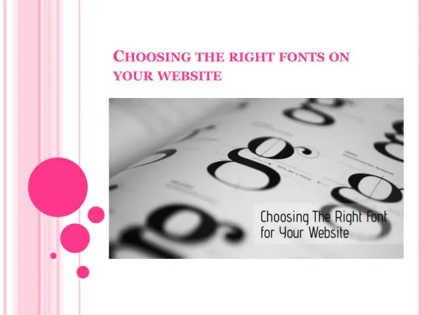 Choosing the right fonts on your website