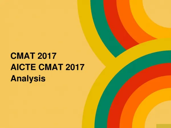 CMAT 2017 AICTE CMAT 2017 Analysis
