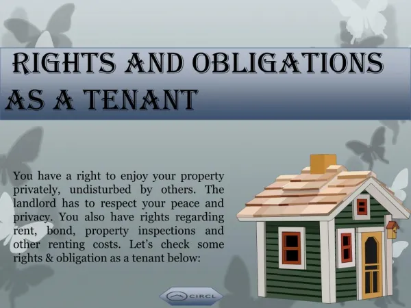 Rights and Obligations as a tenant