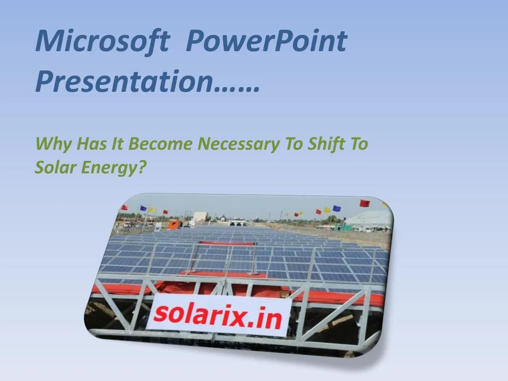 microsoft powerpoint presentation