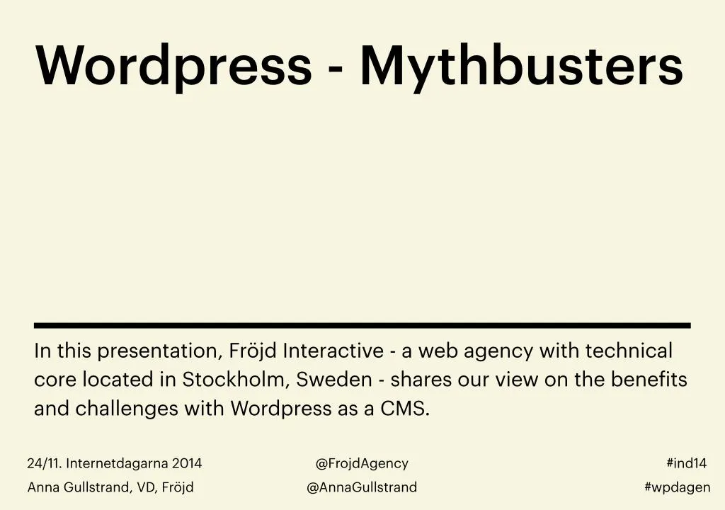 wordpress mythbusters