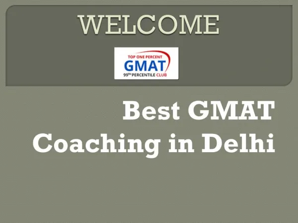 BEST GMAT COACHING IN DELHI