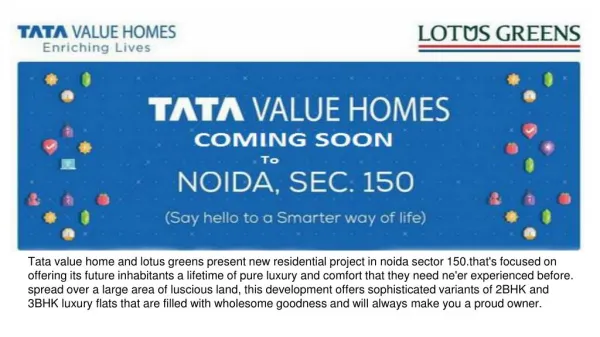 Tata value homes destination150